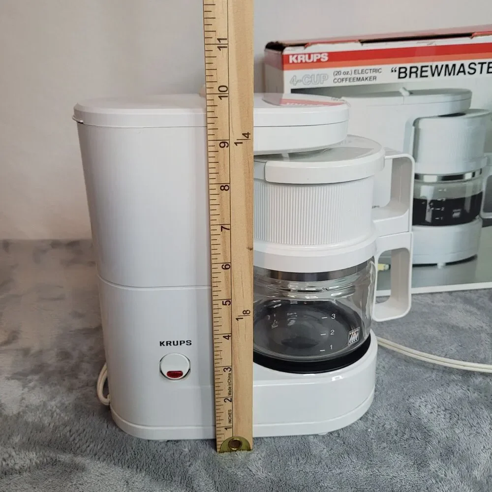 Krups Brewmaster Jr. Coffee Maker 4 Cup Model 170 White w/ Box & Reusable Filter